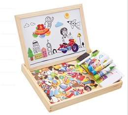 Holz Magnetischen Puzzle Spielzeug Kinder 3D Puzzle Box Abbildung Tiere Circus Schreiben Zeichnung Bord Lernen Bildung Spielzeug Für Kinder