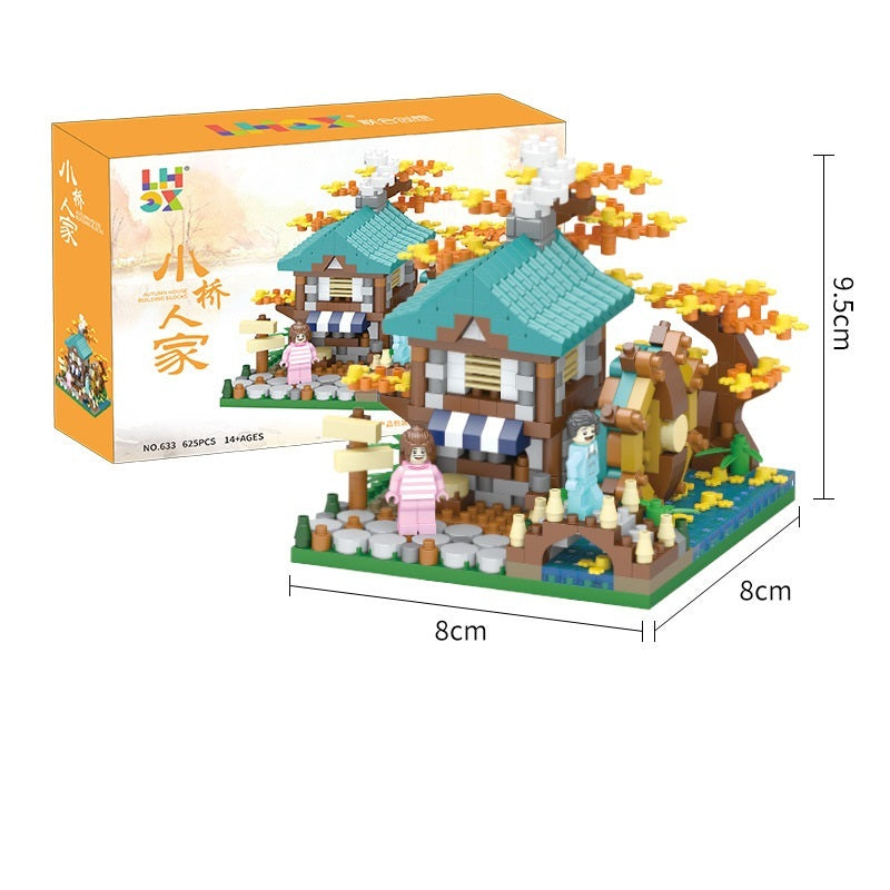 Micro-körnige Bausteine Diy Scenic Gebäude Spielzeug