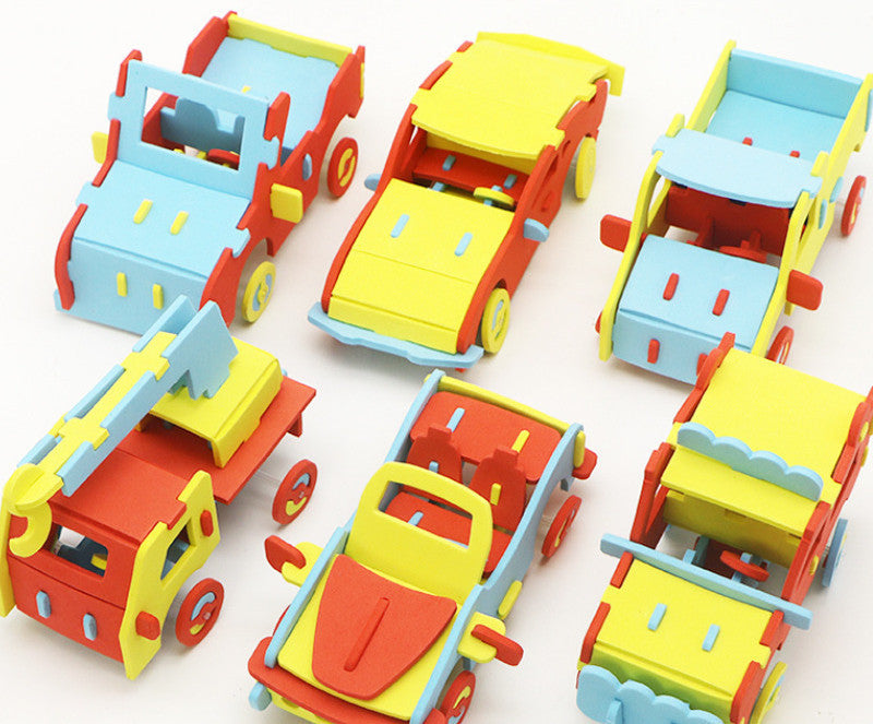 Kinder DIY-Bastelset zum Zusammenbauen von Autos und Flugzeugen – Materialpaket – Lernspielzeug