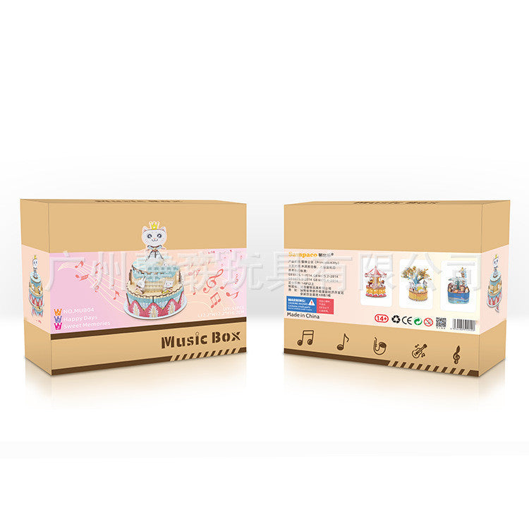 Kreuz Grenze Kinder's Spielzeug In Farbe Box Holz DIY Stereo Puzzle