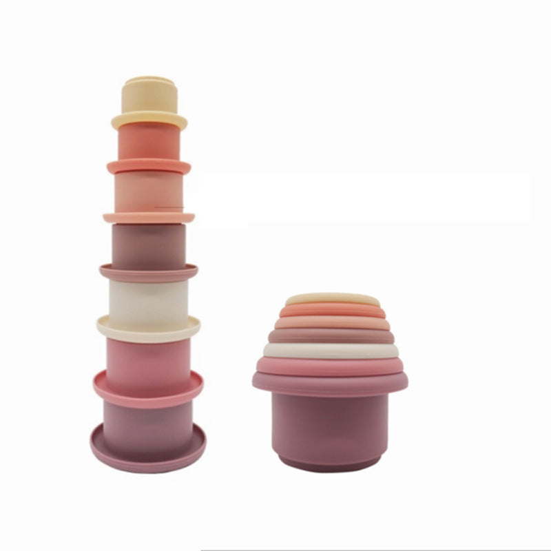Baby Interaktive Jenga Kinder Silikon Säugling Pädagogisches Spielzeug