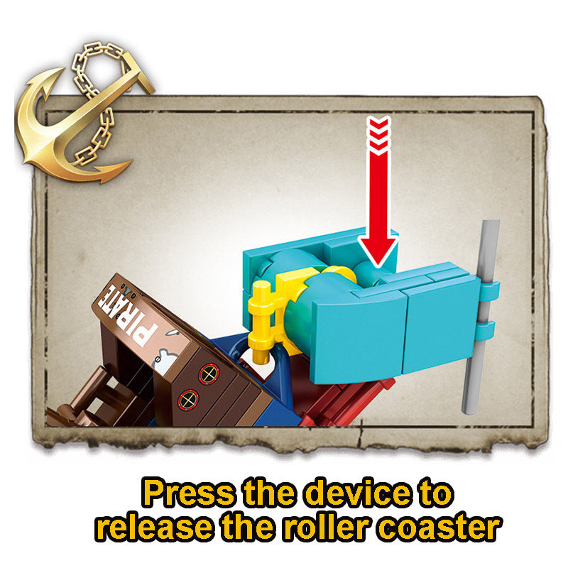 Ganze Set Von Pirate Schiff Schatz Brust Montage Block Spielzeug