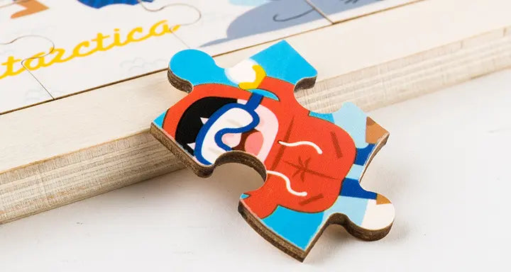 mytooy Weltkarte Holzpuzzle – Pädagogisches Lernspielzeug für Kinder ab 3 Jahren - MyTooy