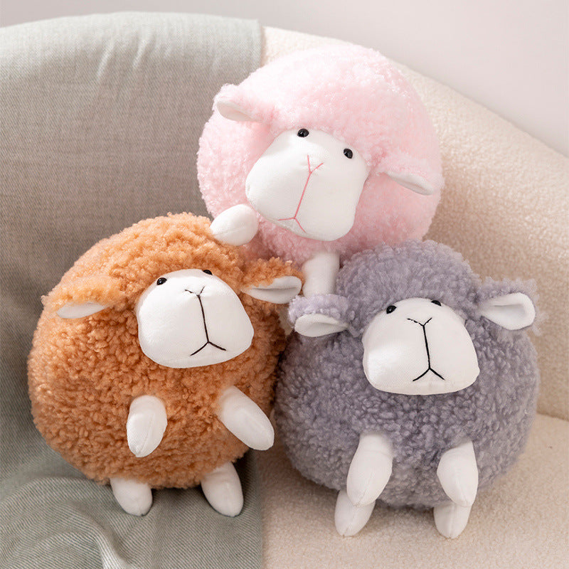 Runde kugelförmige Lamm puppe Plüschtiere