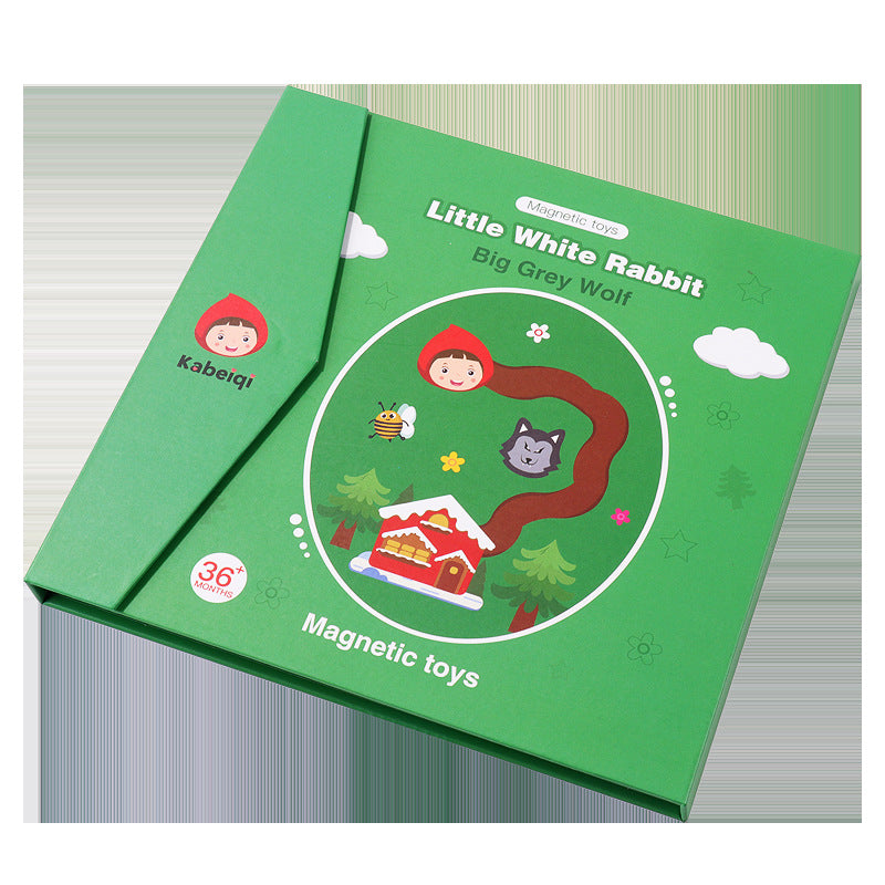 Kinder frühe Bildung Magnetisches hölzernes Labyrinth-Track-Puzzles pielzeug
