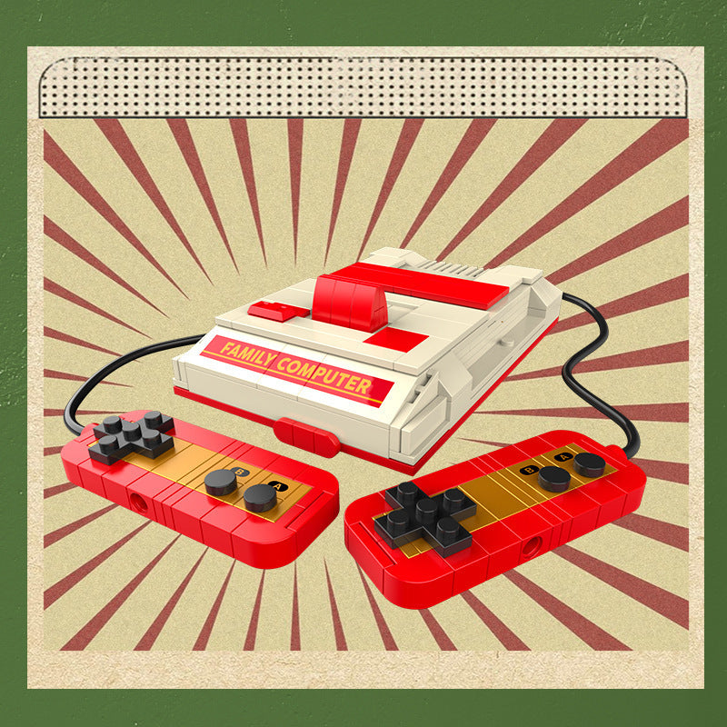 Retro Hausgeräte Bausteine zusammen gebaut Modell pädagogisches Spielzeug