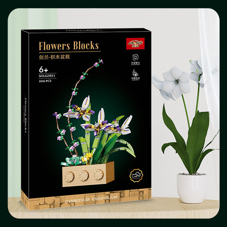Bouquet Montage Bausteine Dekoration Mädchen Spielzeug