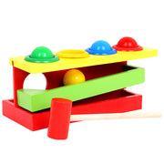 Holz Regenbogen Klopf-Tisch Hammer Musik Whac-a-Mole Klopf Kinder Spielzeug