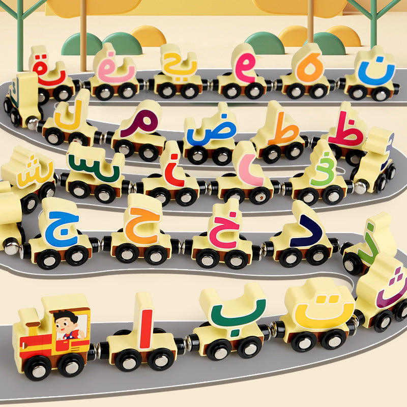 Arabisch Russisch Magnetischer Zug Kinderspiel zeug