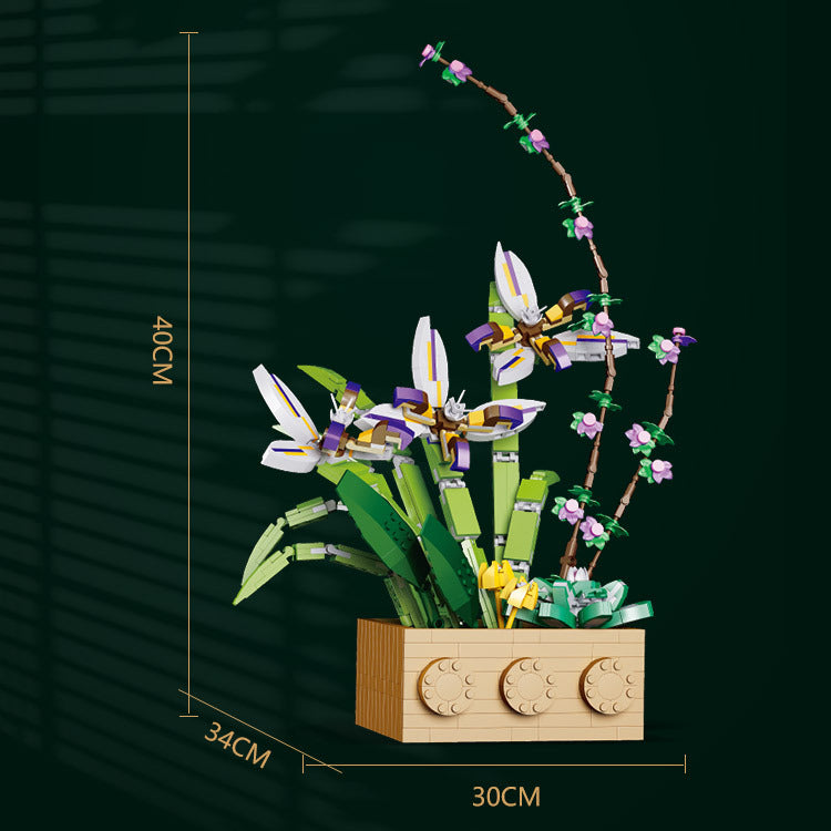 Bouquet Montage Bausteine Dekoration Mädchen Spielzeug
