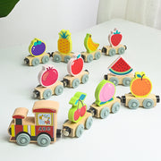 Kinder Magnetisches Auto Kleine Lokomotive Holz 5 Thema Pädagogisches Holz spielzeug