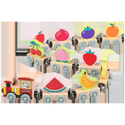 Kinder Magnetisches Auto Kleine Lokomotive Holz 5 Thema Pädagogisches Holz spielzeug
