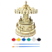 Drei dimensionales Puzzle aus dynamischem mechanischem Holz, hand zusammen gebautes pädagogisches Spielzeug, kreative Ornamente