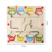 Magnetische Perlen aus Holz Kinder denken pädagogisches Spielzeug