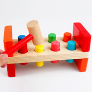 Holz Regenbogen Klopf-Tisch Hammer Musik Whac-a-Mole Klopf Kinder Spielzeug