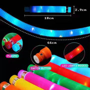 Blinkende Teleskop Rohr Farbe Stretching Rohr LED Dekompression Entlüftung Spielzeug