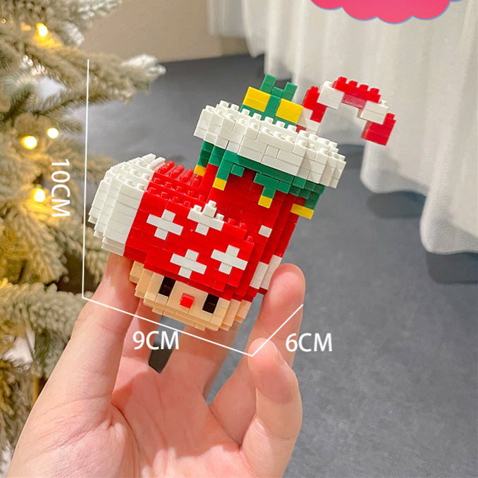 Weihnachts serie kleine Partikel montage Bausteine Spielzeug Puzzle Ornamente