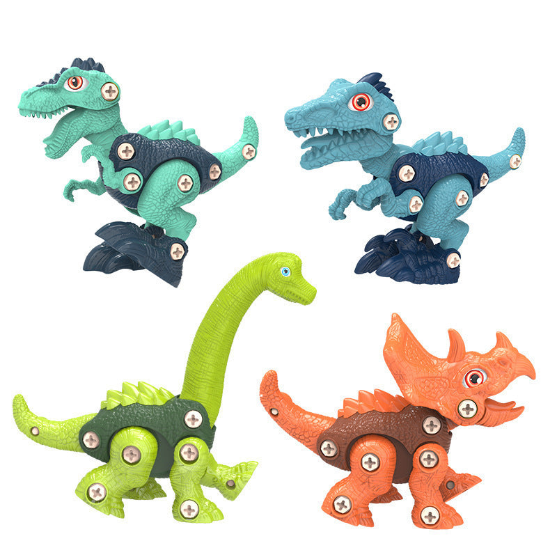 Kinder DIY Abnehmbare Dinosaurier Modell Montiert Blöcke Schraube Anziehen Spielzeug