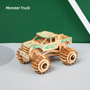 Drei dimensionales Puzzle-Auto Holz Kinder pädagogisches Spielzeug von Hand zusammen gebaut