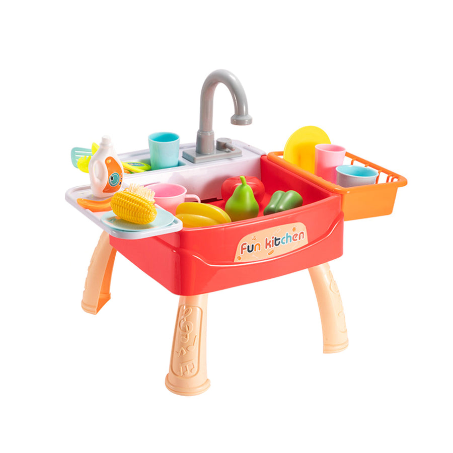 Küche Kinder Spülmaschine Simulation Waschbecken Wasserhahn Zirkulierende Wasser Elektrische Waschen Tisch Spielzeug