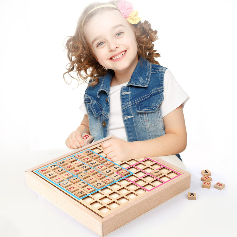 Holz Sudoku Jiugongge Spiel Schach Frühe Bildung Spielzeug