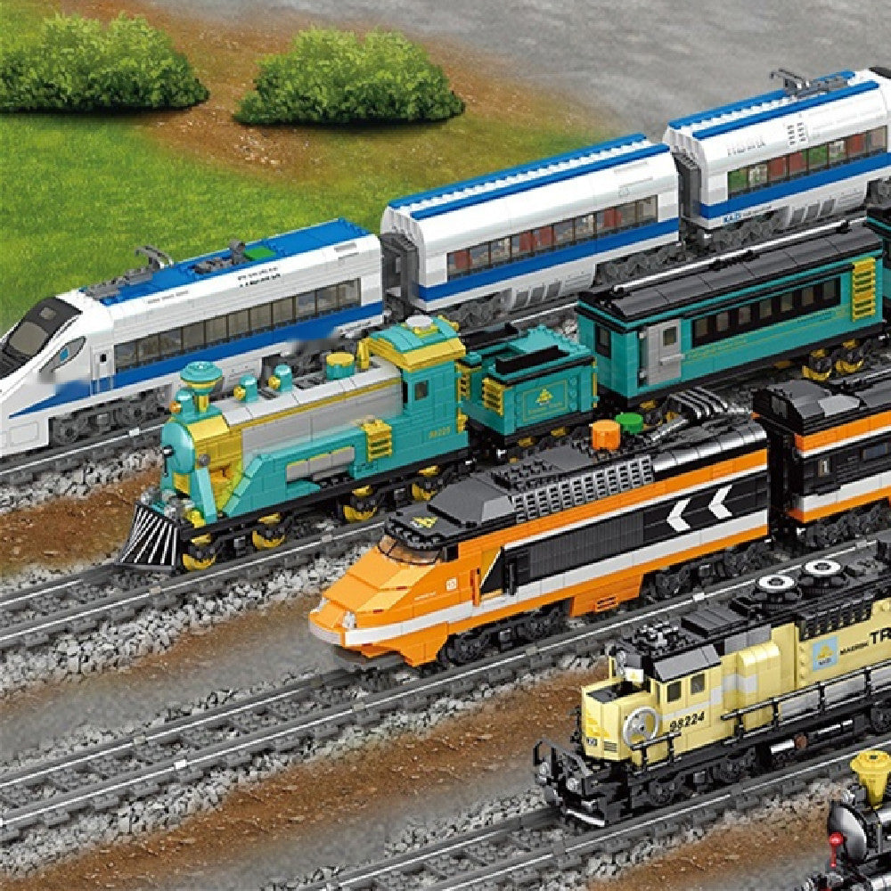 mytooy Modellzug mit Schienen Klemmbausteine
