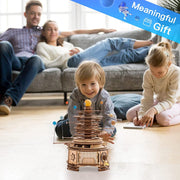 Robotime ROKR 316PCS drehbarer mechanischer Orrery 3D Holz puzzle Spiele montieren Modell Gebäude Kits Spielzeug Geschenk für Kinder Jungen