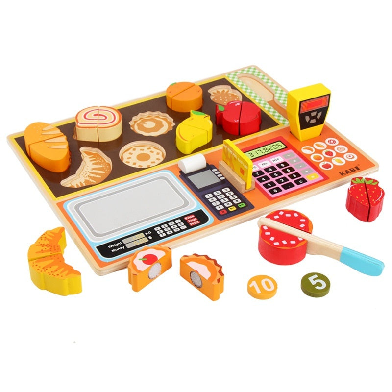 Simulation Kinder spielen Haus Nachmittag Tee Dessert Kuchen Tee Topf und Tasse Tee Set Holz spielzeug Anzug