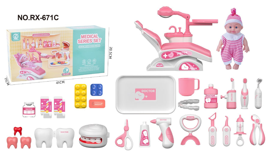 Ärztetoys Set Medizinisches Kinder Spielzeug Haus Baby Werkzeuge