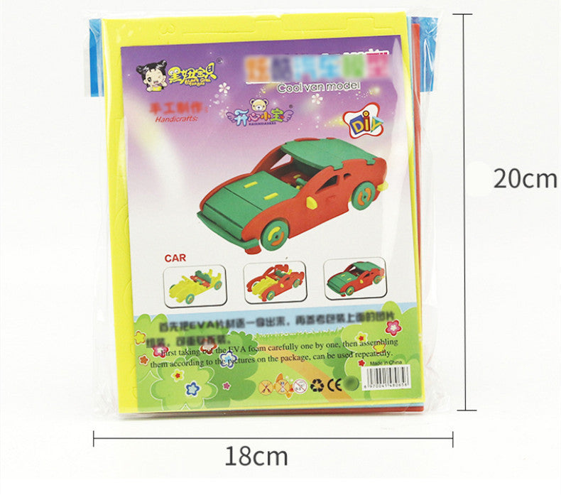 Kinder DIY-Bastelset zum Zusammenbauen von Autos und Flugzeugen – Materialpaket – Lernspielzeug