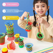 Kinder handgemachtes Diy gewebtes Gewindes pielzeug