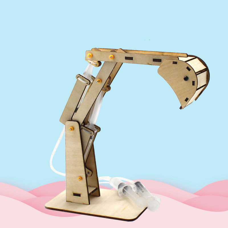 Holz Hydraulische Bagger Modell kinder Spielzeug Holz Handgemachte Materialien Wissenschaftliche