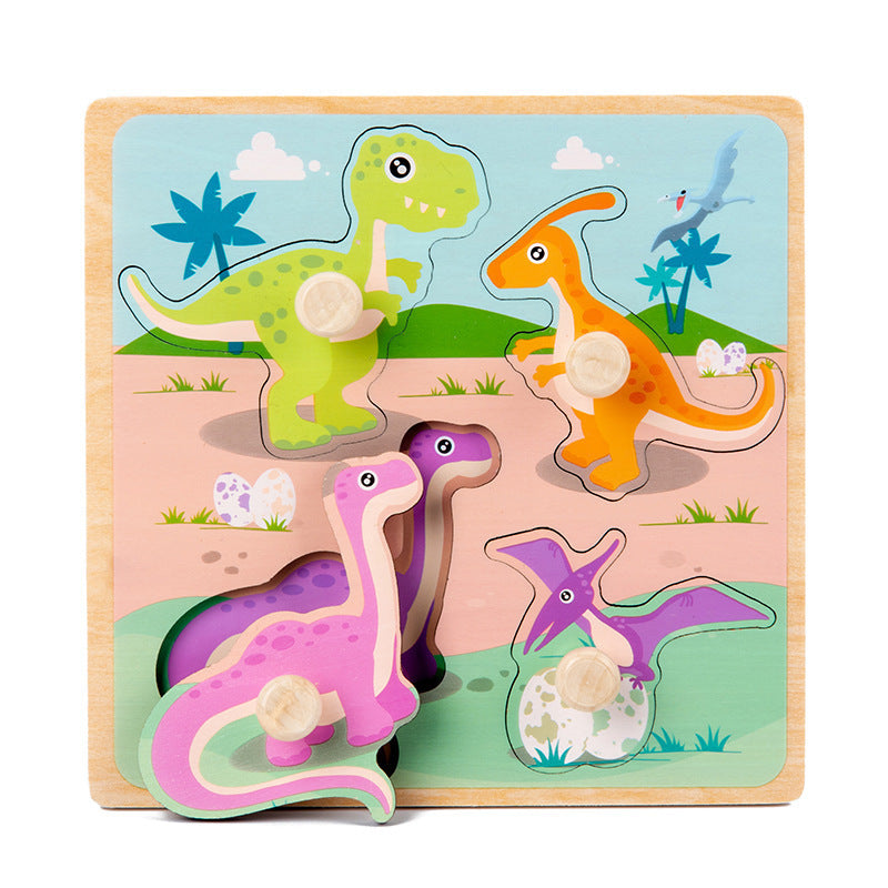 Kinderspielzeug Holz Neu 3D Dreidimensionale Holz-Pegs Handgreif-Puzzle
