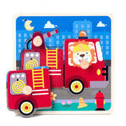 Kinderspielzeug Holz Neu 3D Dreidimensionale Holz-Pegs Handgreif-Puzzle