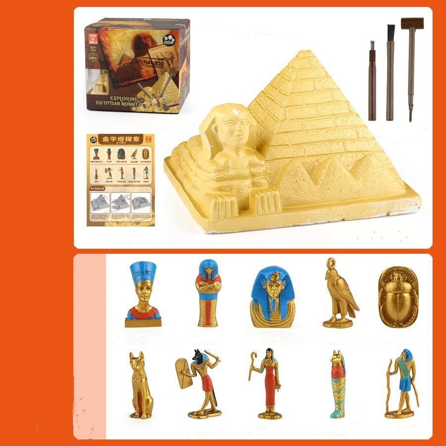 Archäo logische Ausgrabung von Mumien spielzeug aus alt ägyptischen Pyramiden