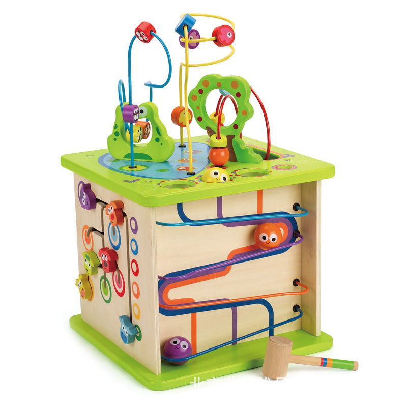 Glückliche Farm Spiel Box Perlen-Bereihung Spielzeug Schatztruhe Komplex Perlen Baby große Baby Kinder Pädagogisches Spielzeug