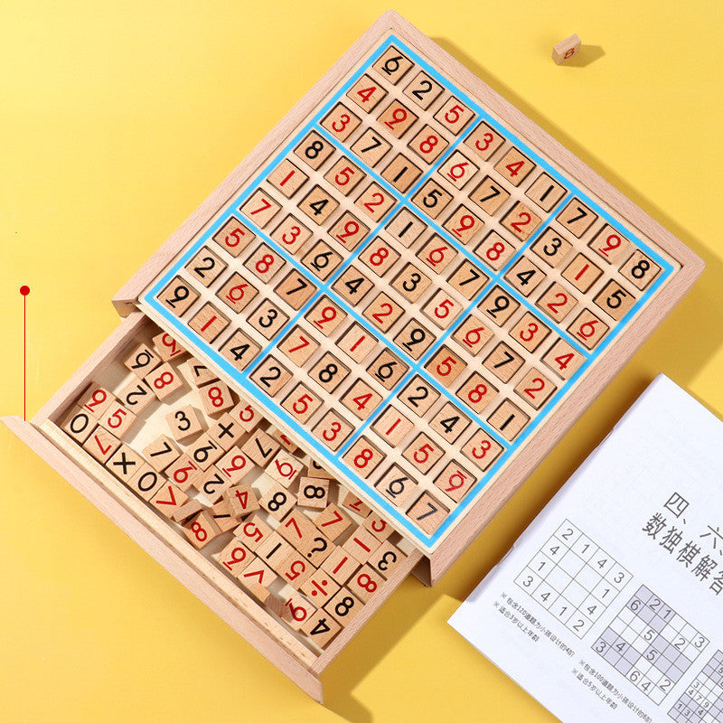 Holz Sudoku Jiugongge Spiel Schach Frühe Bildung Spielzeug