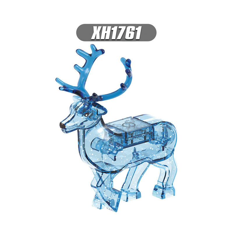 "Tierisches Rehkitz Weihnachtsmann-Szenen-Zubehör Kleine Bausteinspielzeuge"