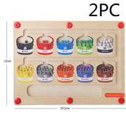 Magnetische Perlen aus Holz Kinder denken pädagogisches Spielzeug