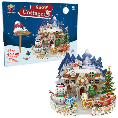 3D Dreidimensionales Puzzle Kinderspielzeug - Weihnachtshaus Geschenkbox - Engel, Elf, Fantasy, Nordisch - Papier - Kinder (4-6 Jahre) - Basteln