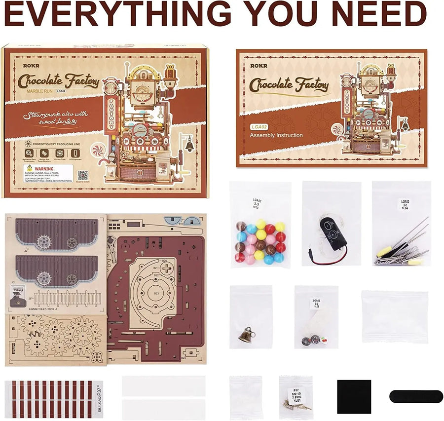 Robotime ROKR Marmorschokoladen-Fabrik 3D Holz Puzzlespiele Montage-Modellbau spielzeug für Kinder Kinder Erwachsene Geburtstags geschenk Mein Shop
