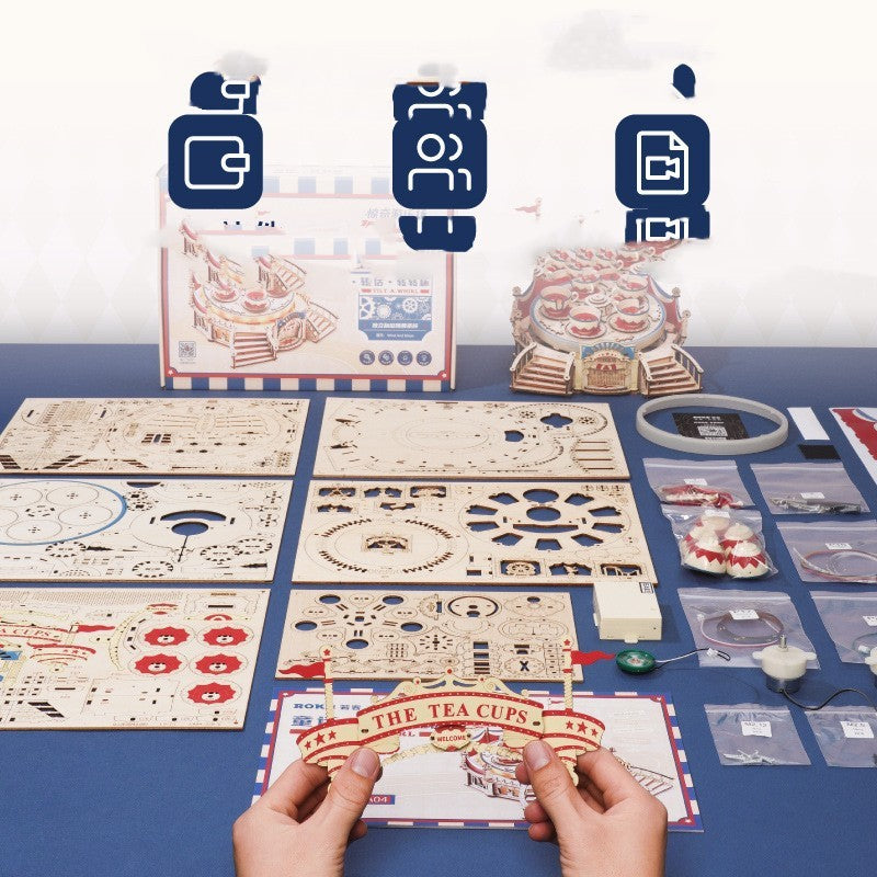 mytooy Holzpuzzle Märchen Kettenkarusell