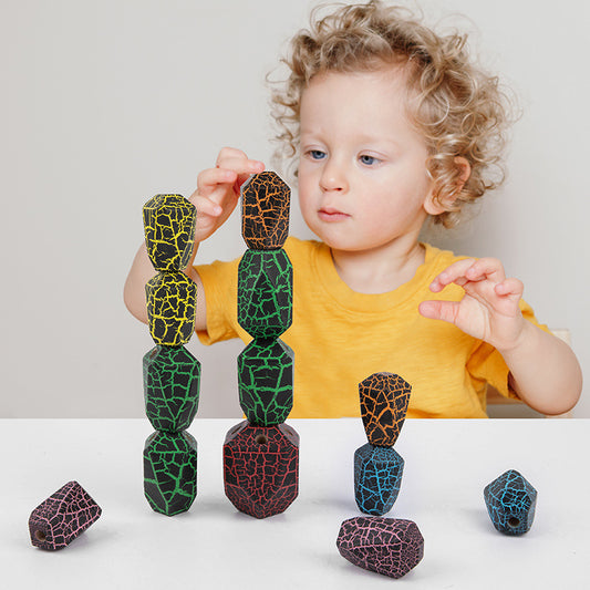 Kinder Regenbogen Montage Kaktus Holz Stapler Bausteine Baby Frühen Pädagogisches Montessori Spielzeug Für Kinder Lernen Turm