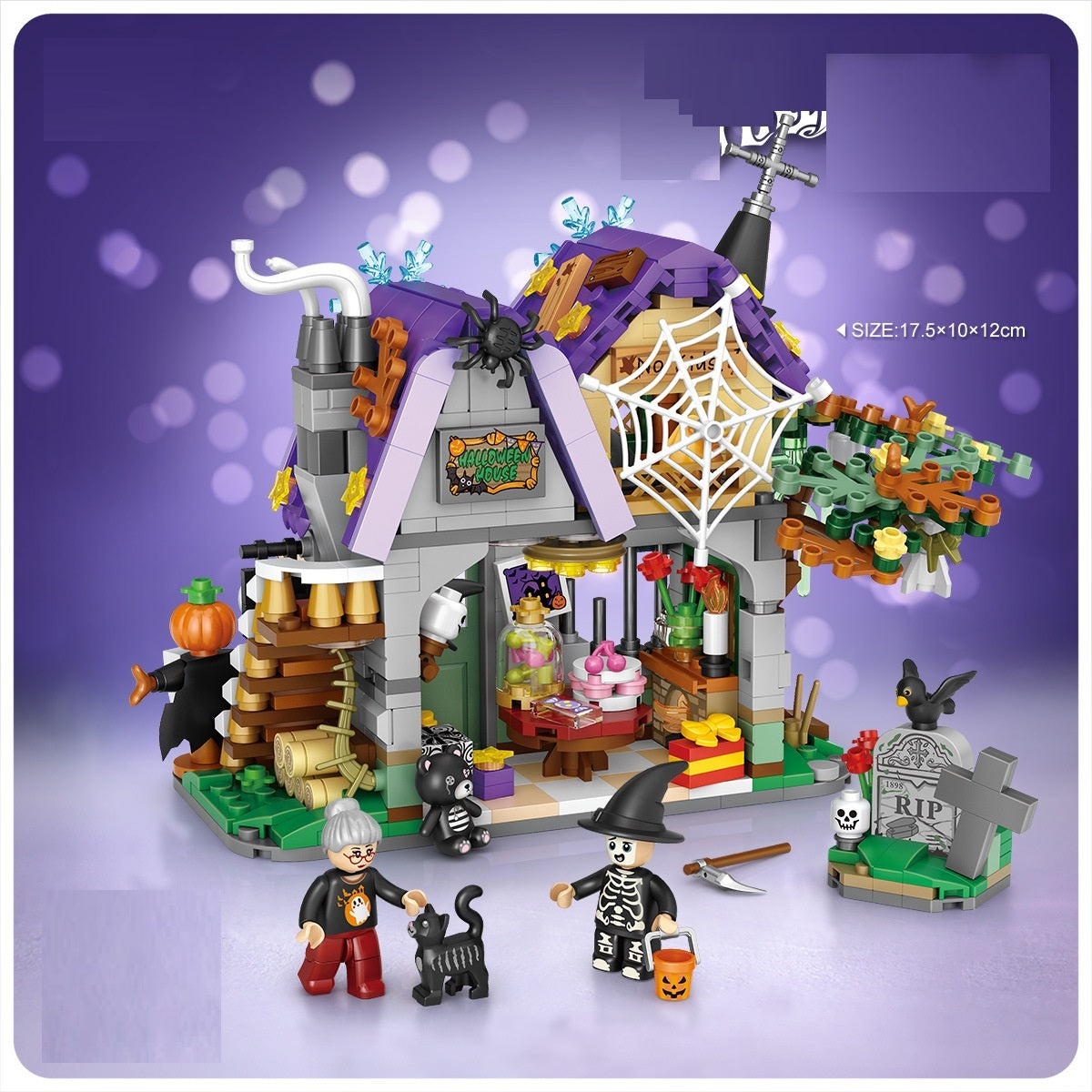 mytooy Halloween Haus mit Figuren Klemmbausteine