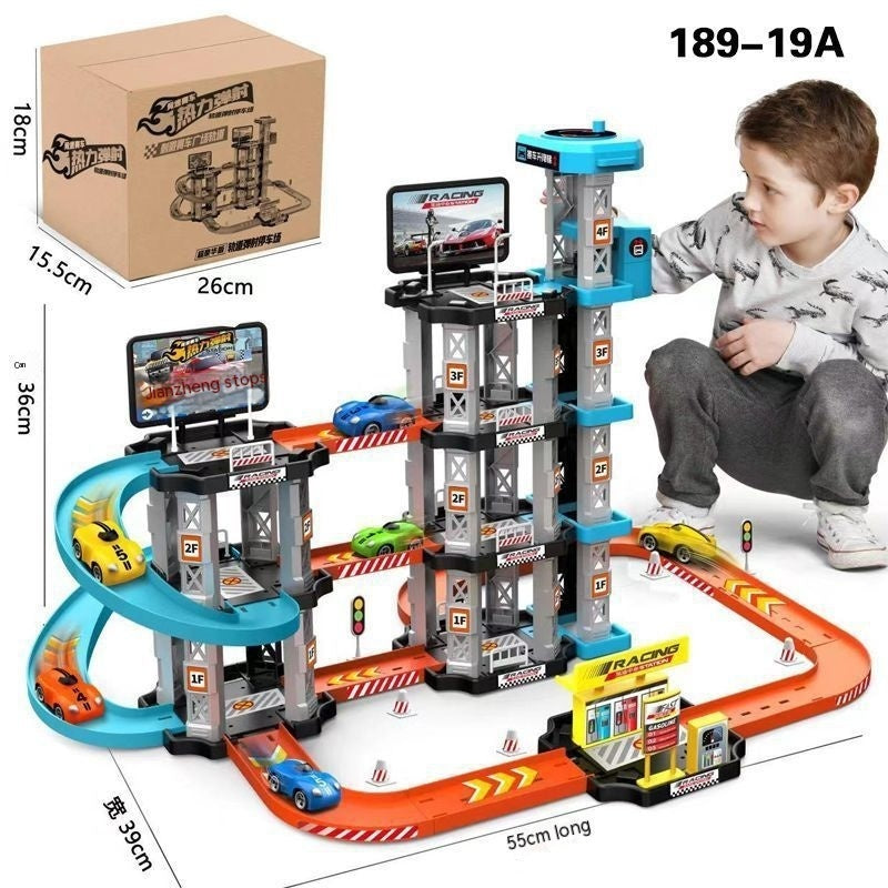 Track Toys Kinder große Auswurf Parkplatz Plastiks pielzeug