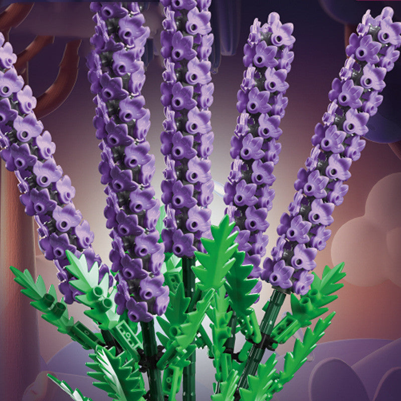 Bausteine Blume Kleine Partikel zusammen gebrochenes Spielzeug