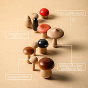 Buche Holz Pilz Gestapelt Baby Frühe Bildung Puzzle Block Spielzeug