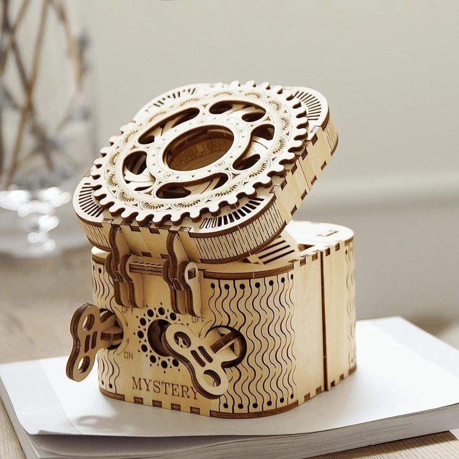 Robotime Rokr 123Pcs Schatz Box Kreative 3D Holz Puzzle Spiel Montage Spielzeug Chris Geschenk Für Kinder Erwachsene Jugendliche Dropshipping