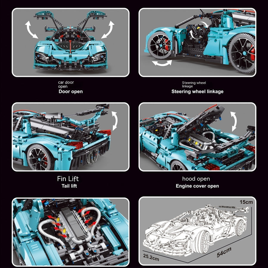 Auto Modell Kinder kleine Partikel Montage Kunststoff Bausteine Spielzeug