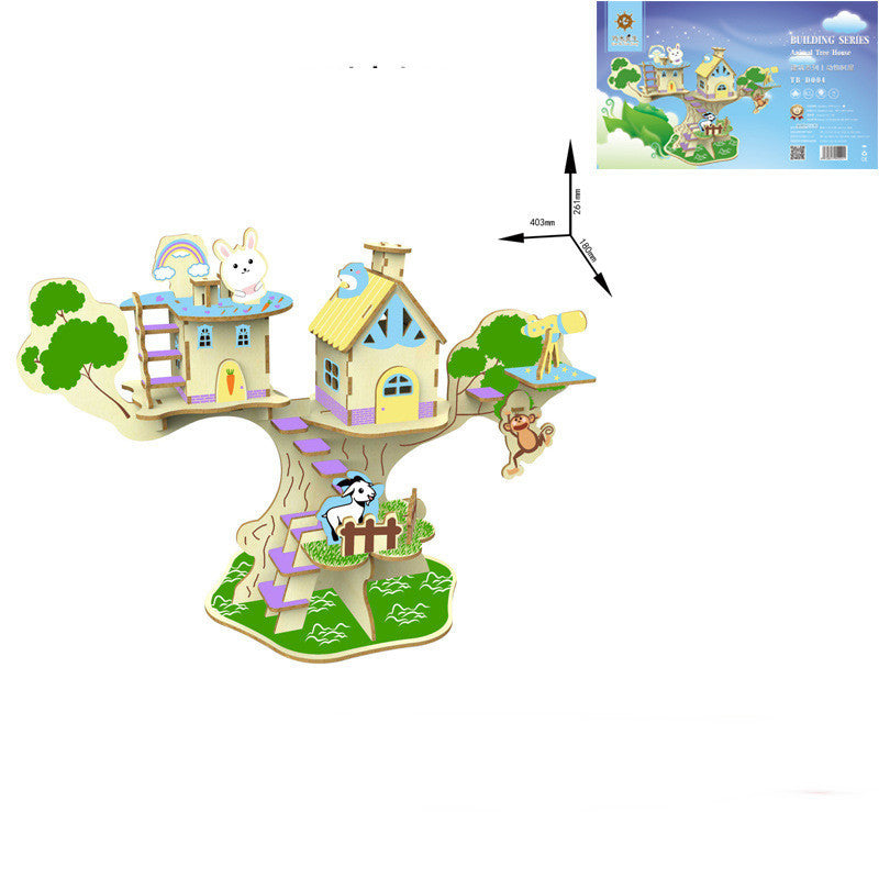 Holz Puzzle Modell 3D Drei-dimensional kinder Pädagogisches Spielzeug